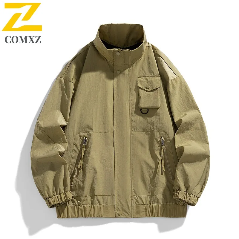

Новая мужская куртка, классическая куртка с воротником-стойкой, уличная походная защита от солнца, легкое пальто, повседневное дышащее осеннее пальто в уличном стиле