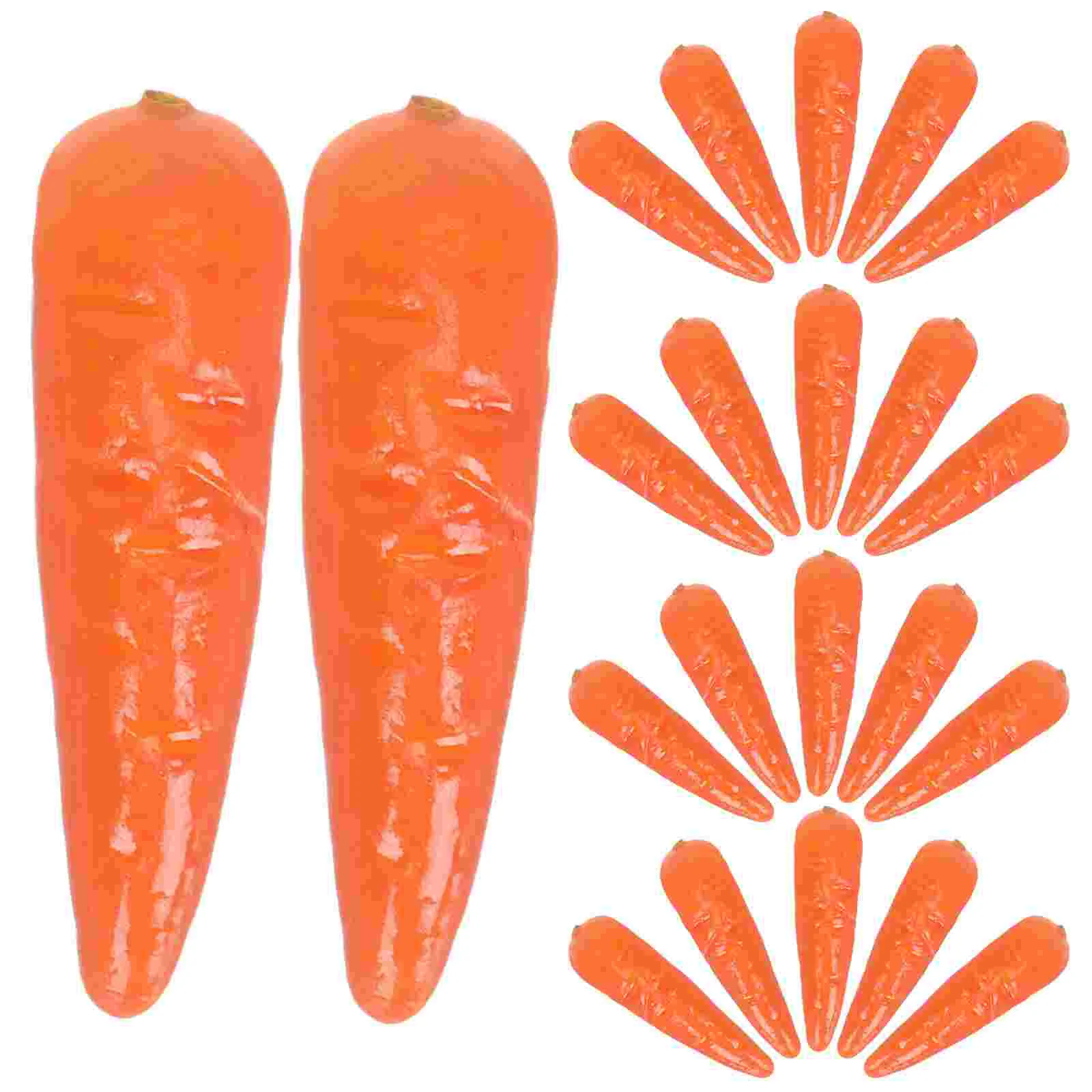 30 Pcs Carrot Artificial Vegetables Realistic Carrots Foam Lifelike Kitchen Props