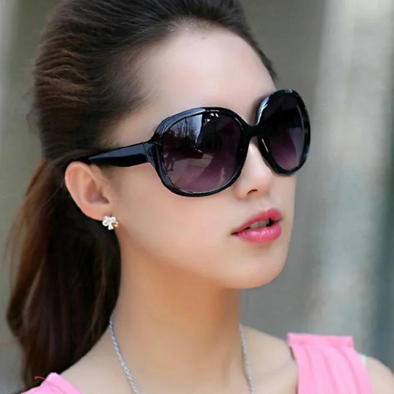 Gafas de Sol Extra Grandes de Alta Calidad para Mujer, Diseñadores de Marcas de Lujo, Gafas de Sol Ovaladas Vintage, Lentes Negras con Protección UV400, Oculos De Sol