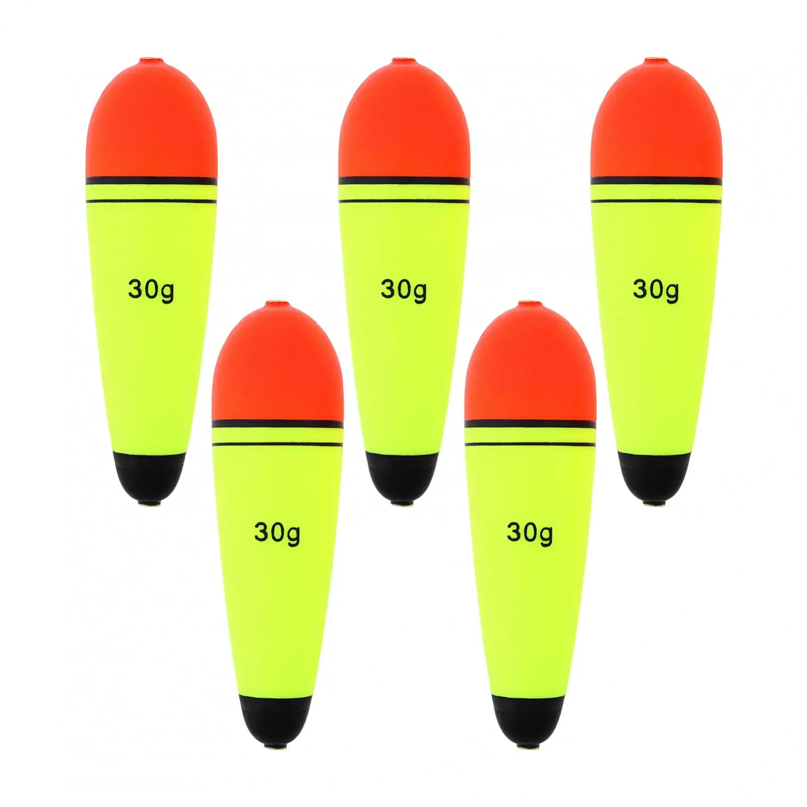 5pcs 30g EVA Slip Bobber Float for Sea Rock Fishing Long Cast Fishing Catfish, 4inch Eye-catching Slip Corks