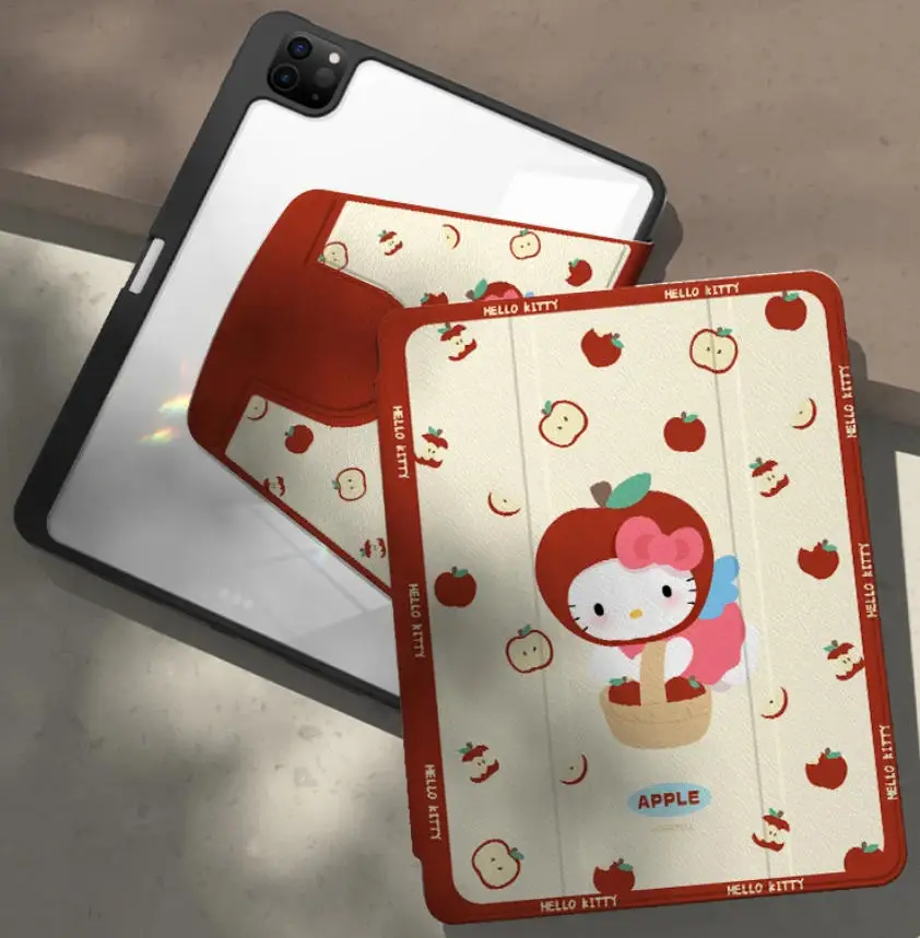 MINISO Hello Kitty لجهاز iPad حافظة Funda IPad Air 3 4 5 M2 M3 Pro 4 5 6 M4 Mini 6 7 غطاء لوحي Ipad 7/8/9/10 A16 حافظة واقية