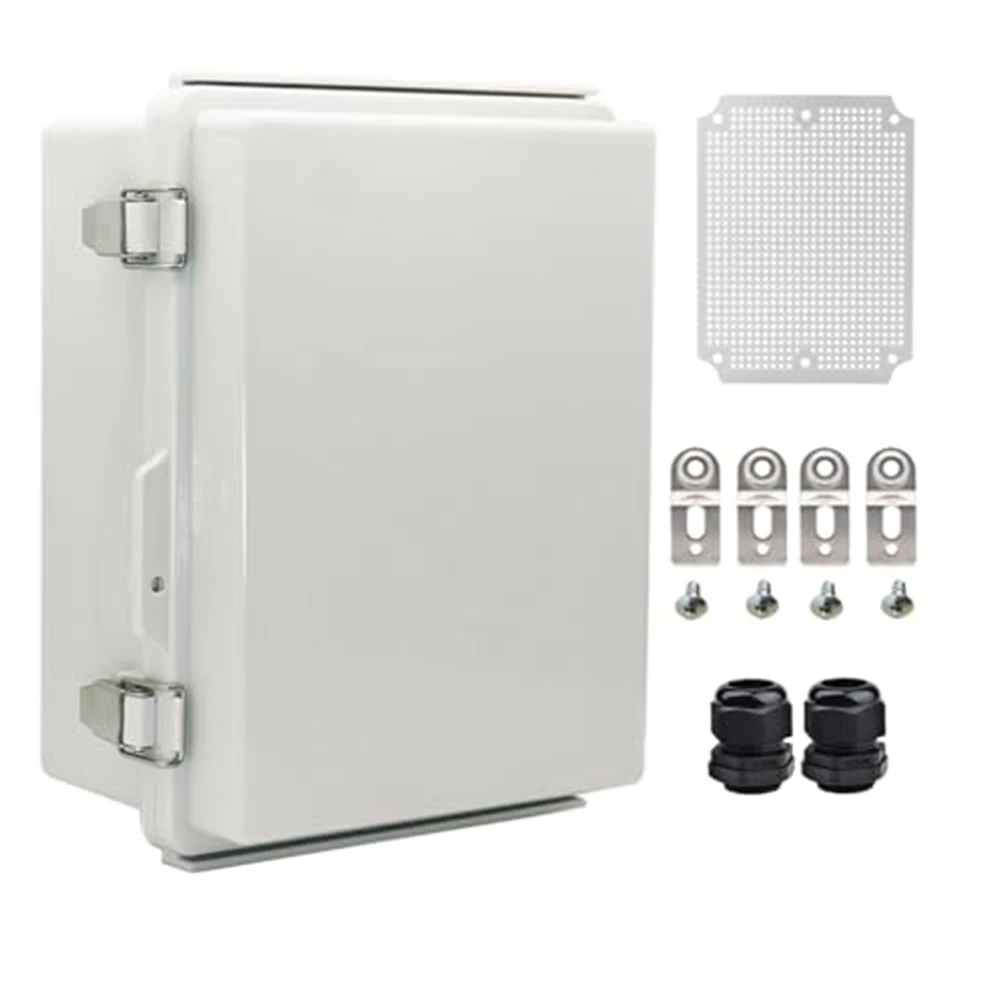 Outdoor IP67 Waterproof ABS Electrical Junction Box With Mounting Plate And Brackets For Outdoor Electronics And Wiring