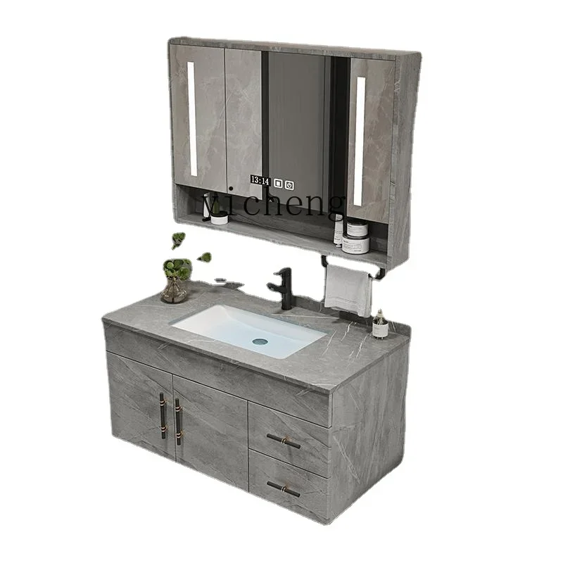 

Bathroom Cabinet Solid Wood Washstand Hand Washing Washbasin Cabinet Wash Basin Cabinet Combination Integrated