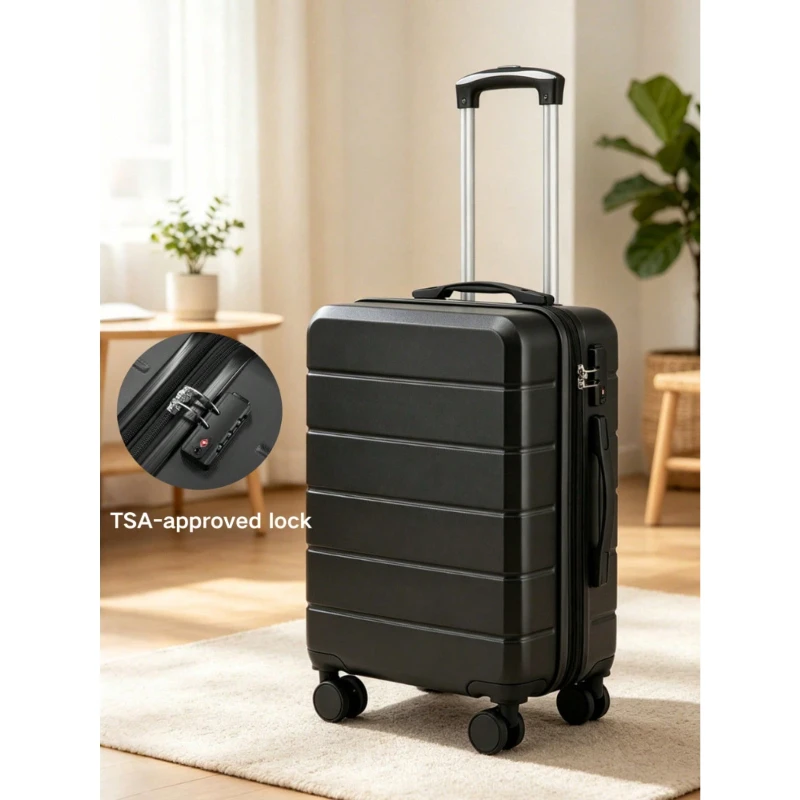 20 Inch Expandable ABS Hardside Carry On 22x14x9 Airline Approved Lightweight 6.1 Lbs Spinner TSA Lock for School Travel
