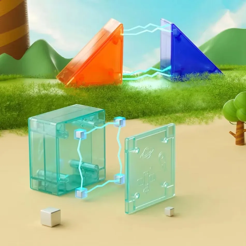 Qiyi 3D Tangram Magnetico Cubi di Colore Della Caramella Educativi Costruire Puzzle FAI DA TE Costruire Pensiero Logico Formazione Puzzle Cubo Magico Giocattoli