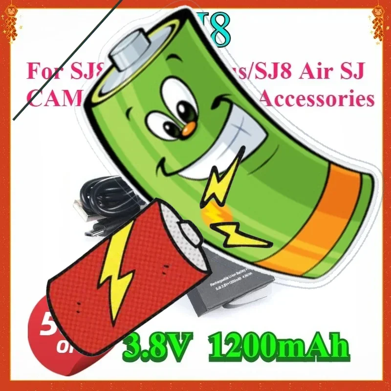 

New 1200mAh Rechargeable Camera Battery for SJCAM SJ8 SJ8 Pro/SJ8 Plus/SJ8 Air SJCAM Action Camera Accessories