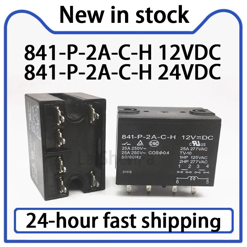 1PCS 841-P-2A-C-H 12VDC 24VDC Relay 6-pin Stock