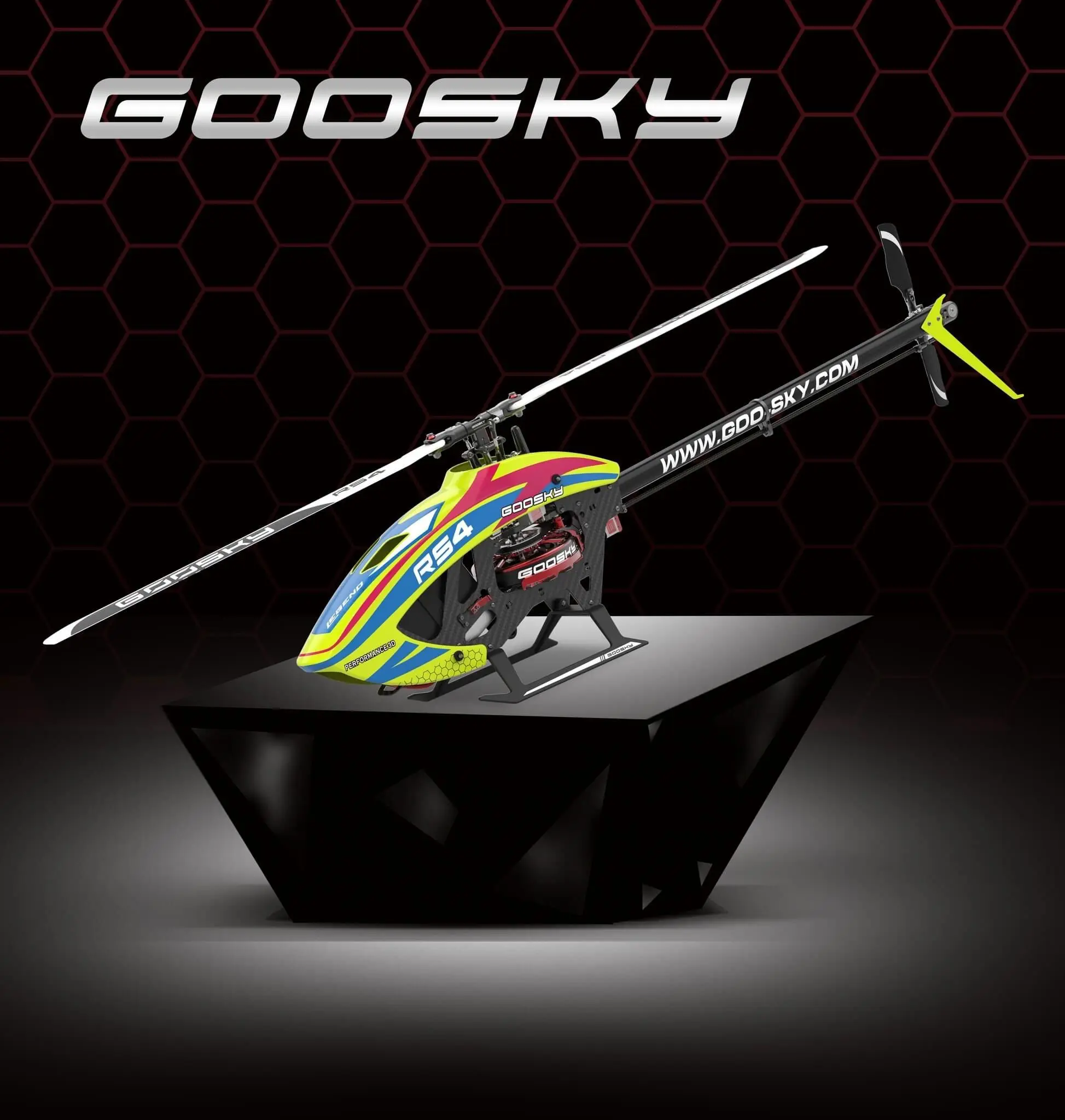 In Stock GooSky RS4 VENOM Legend 6CH 3D Direct Drive Brushless Motor 380 Class Flybarless RC Helicopter Kit Version