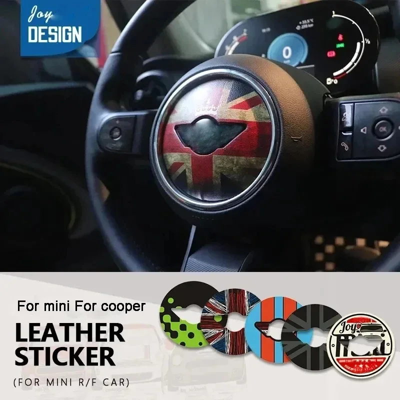 Steering Wheel Stickers For Mini cooper Accessories For R50 R52 R53 R55 R56 R60 R61 F54 F55 F56 F60Clubman Dedicated Car Sticker