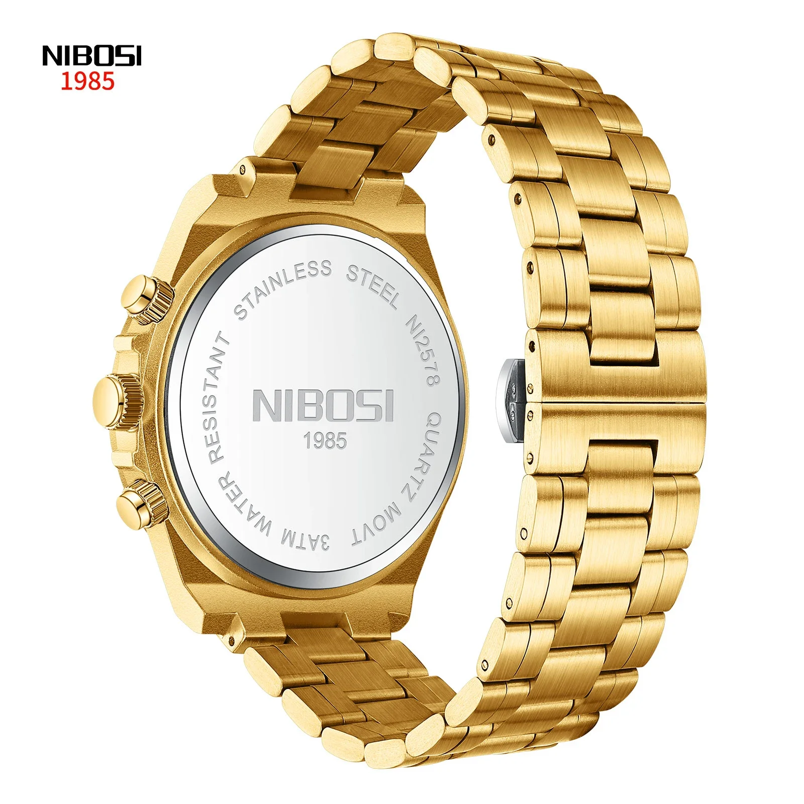 NIBOSI лучший бренд класса люкс мужские часы из нержавеющей стали кварцевые часы для мужчин водонепроницаемые спортивные часы мужские Relogio Masculino