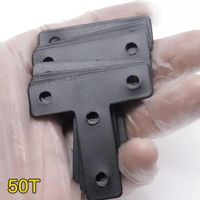6-20pcs, 50mm T Flat Shape Braces Corner Bracket, Decorative Corner Brackets Mending Plate, T-Shaped Bracket for Wood Furniture