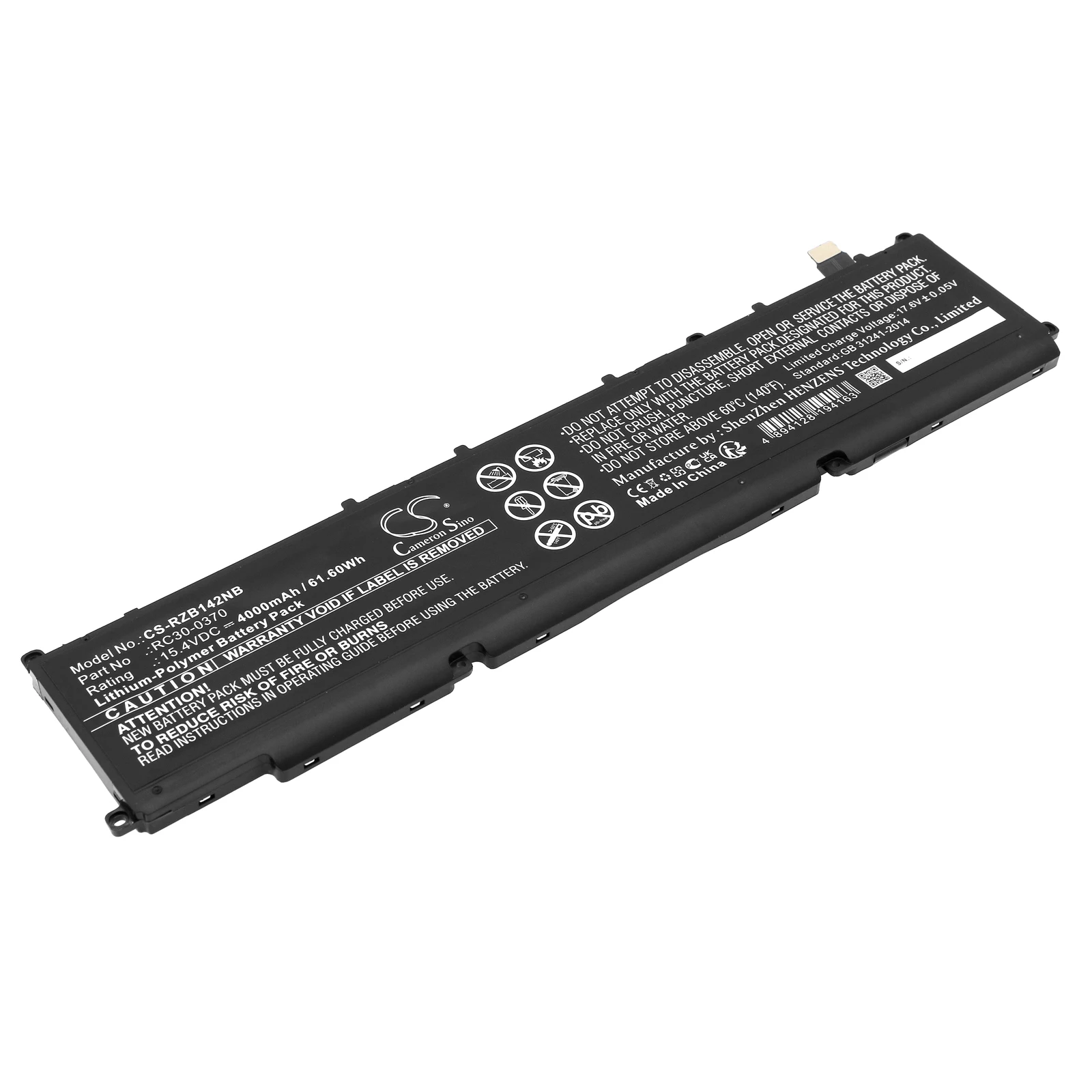 Replacement 15.4V 4000mAh Notebook Laptop Battery for Razer Blade 14 2021, Blade 14 2022, RZ09-0368, RZ09-0370, Ryzen 9 RTX 3070