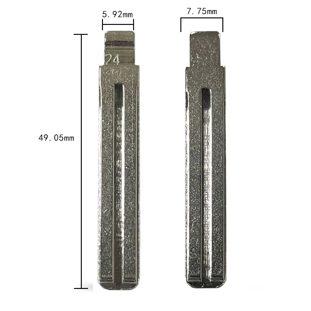 10pcs 24# NE66 Car Key Blanks for Keydiy KD Xhorse VVDI for Volvo S80 Remote Metal Uncut Blank Flip Remote Key Blade