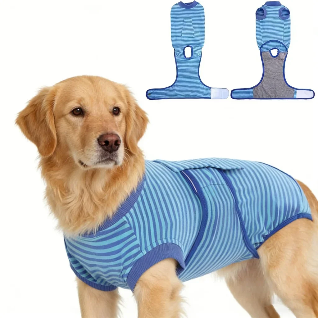 

Recovery Suit for Dogs After Surgery,Soft Breathable Dog Bodysuit E-Collar & Cone Alternative Surgical Suit clothes for big dogs
