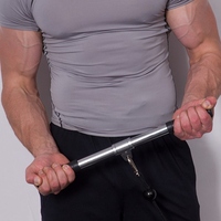 B43C Pull Down Bar Gym Rotating Straight Bar for Cable Machine Attachments Rowing Workout Biceps Home Gym Training Equipment