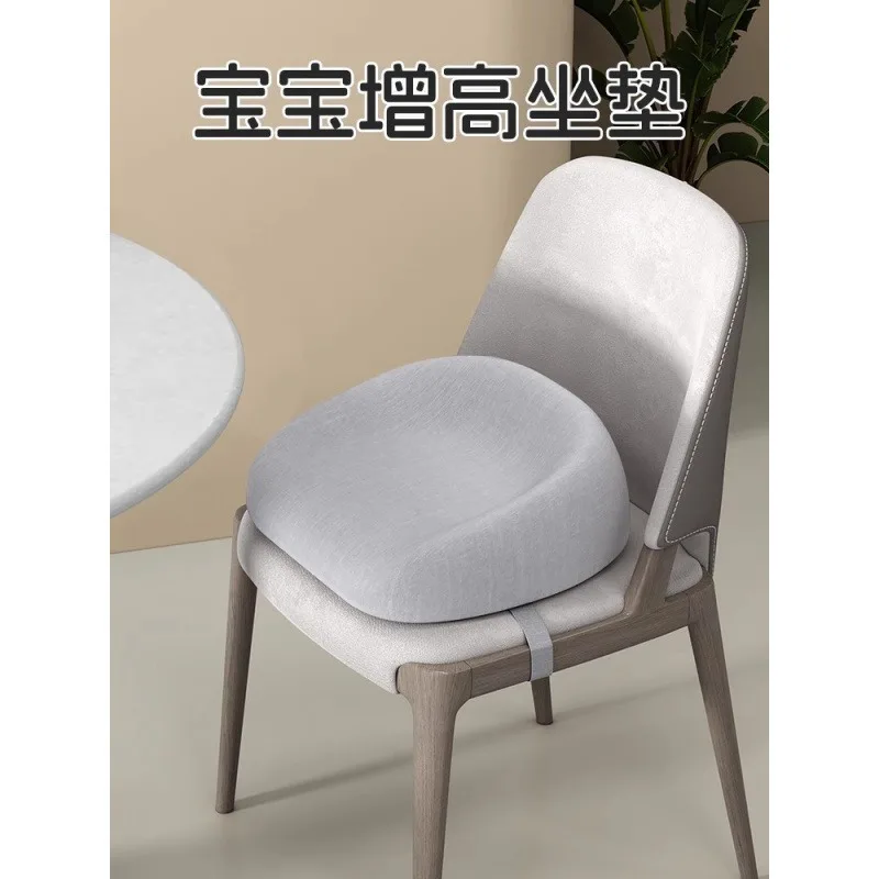 洗える厚手のソフトな高さ調節可能なシートクッション、0-2歳児用、滑り止め付き、幼児用ダイニング/学習椅子パッド