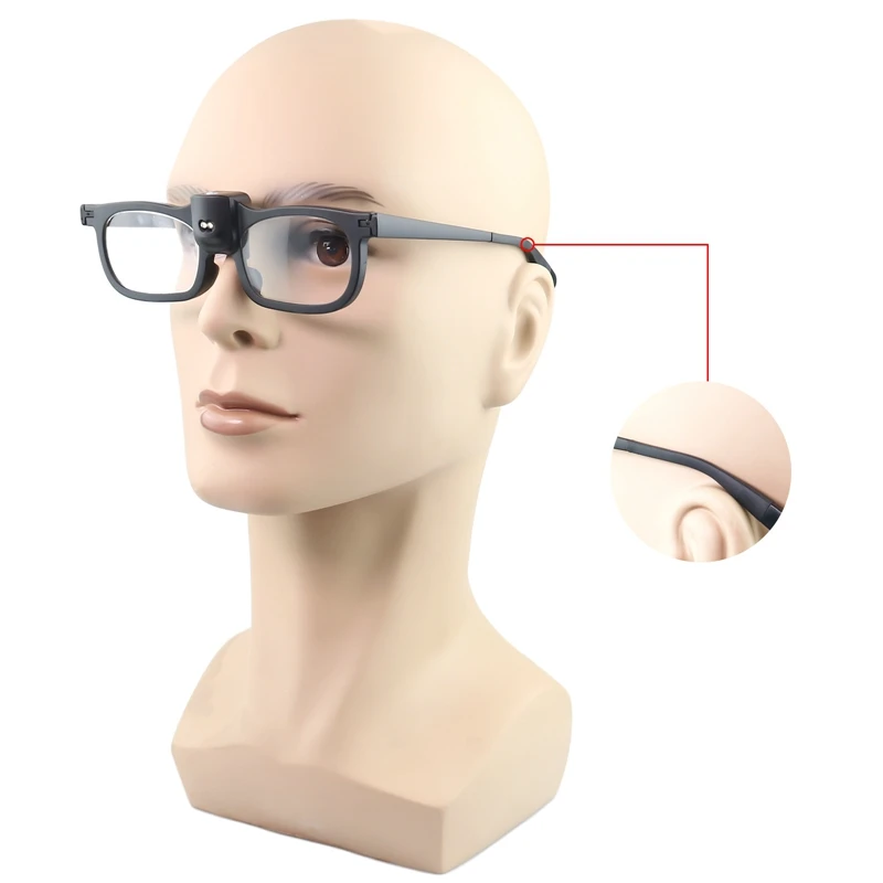 250 / 350 Degree Illuminated  Magnifier Eyewearing Presbyopic Lupa Spectacles Magnifying Glasses with LED Light Reading Glasses