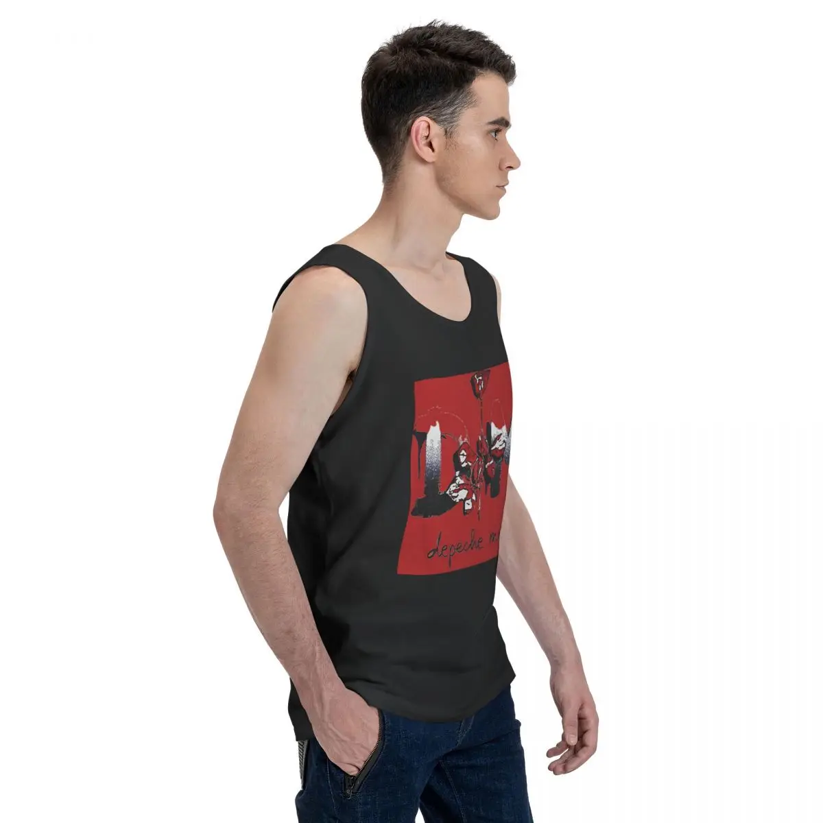Depeche Cool Mode Music Violator 100% Cotton Men's Sweatshirt Vest Sleeveless Clothing Tees Men Tank Tops T-shirt