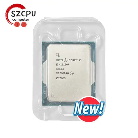 Intel Core i3 12100F CPU  New i3-12100F 3.3 GHz 4-Core 8-Thread 65W LGA 1700