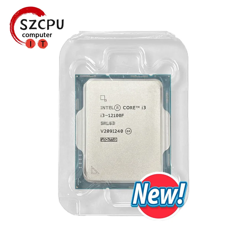 Intel Core i3 12100F CPU New i3-12100F 3.3 GHz 4-Core 8-Thread 65W