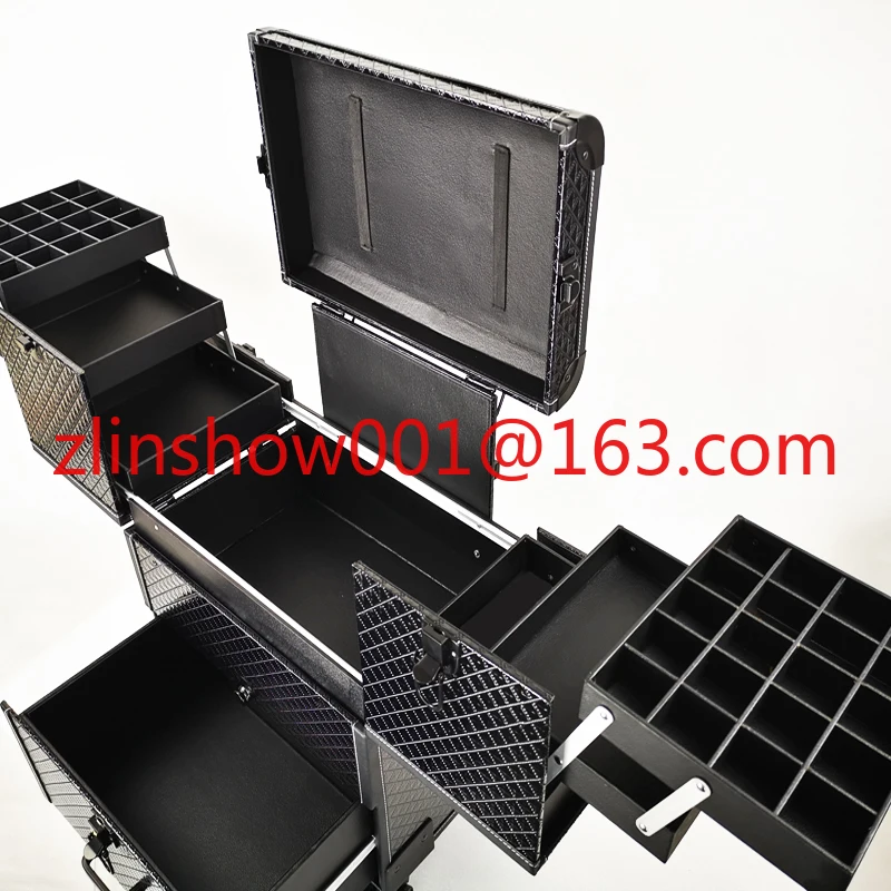 Cosmetic Case Professional Makeup Fixing Artist Portable Large Size Capacity Multi-Layer Tools Nail Tattoo Storage Box