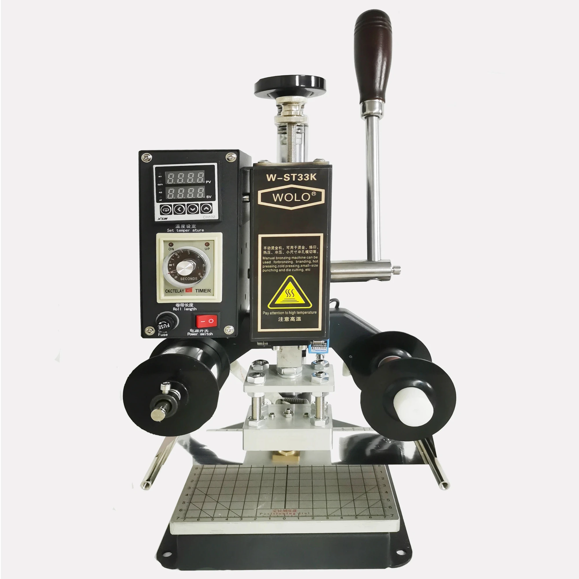 

W-ST33K Leather Logo Embossed Hot Stamping Machine Heat Press Machine for Phone Case/Wood /Rock Printing