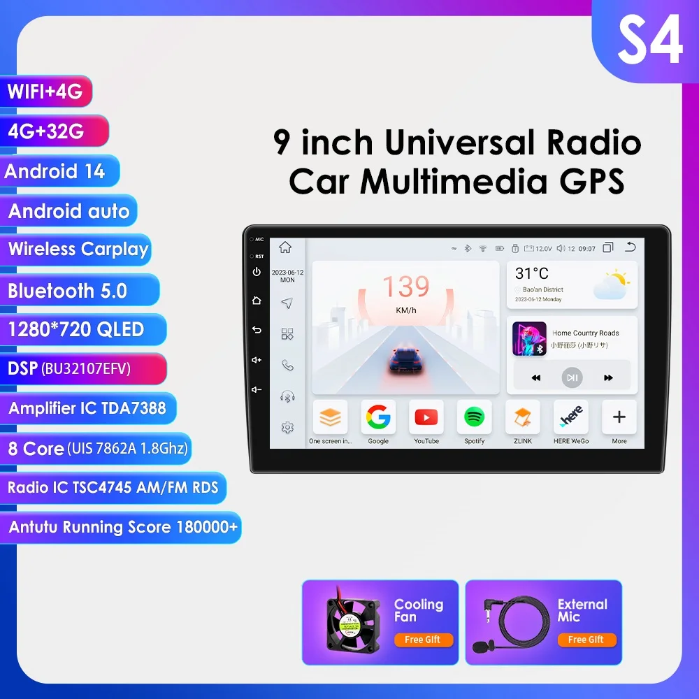 Hizpo Universal Auto Radio 2Din 9 "10" 10,33 "Android Auto Multimedia GPS CarPlay Für Toyota Volkswagen Hyundai Kia Nissan Honda