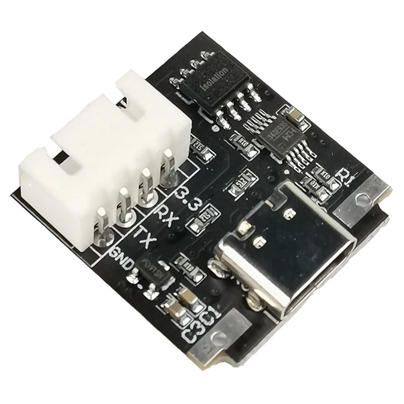 USB-C zu seriellem Port, UART-Board-Modul, isoliertes USB-zu-TTL-Modul, 3,3 V, Typ C, Download-Kabel, Upgrade-Bürste, industriell