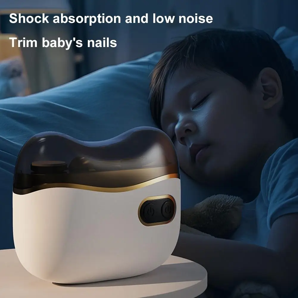 2-in-1 elektrisch nagelgereedschap, USB-oplaadbare nagelknipper polijstmachine, nagelschaartje voor volwassenen en kinderen, oplaadbare nagelknipper