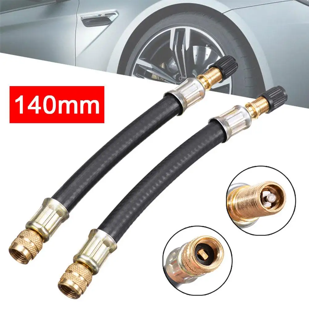 Stainless Steel Extended Silicone Nozzle Scooters Valve Tire Air Automotive Nozzle Inflator Skateboard Parts Tools Adapter V2X7