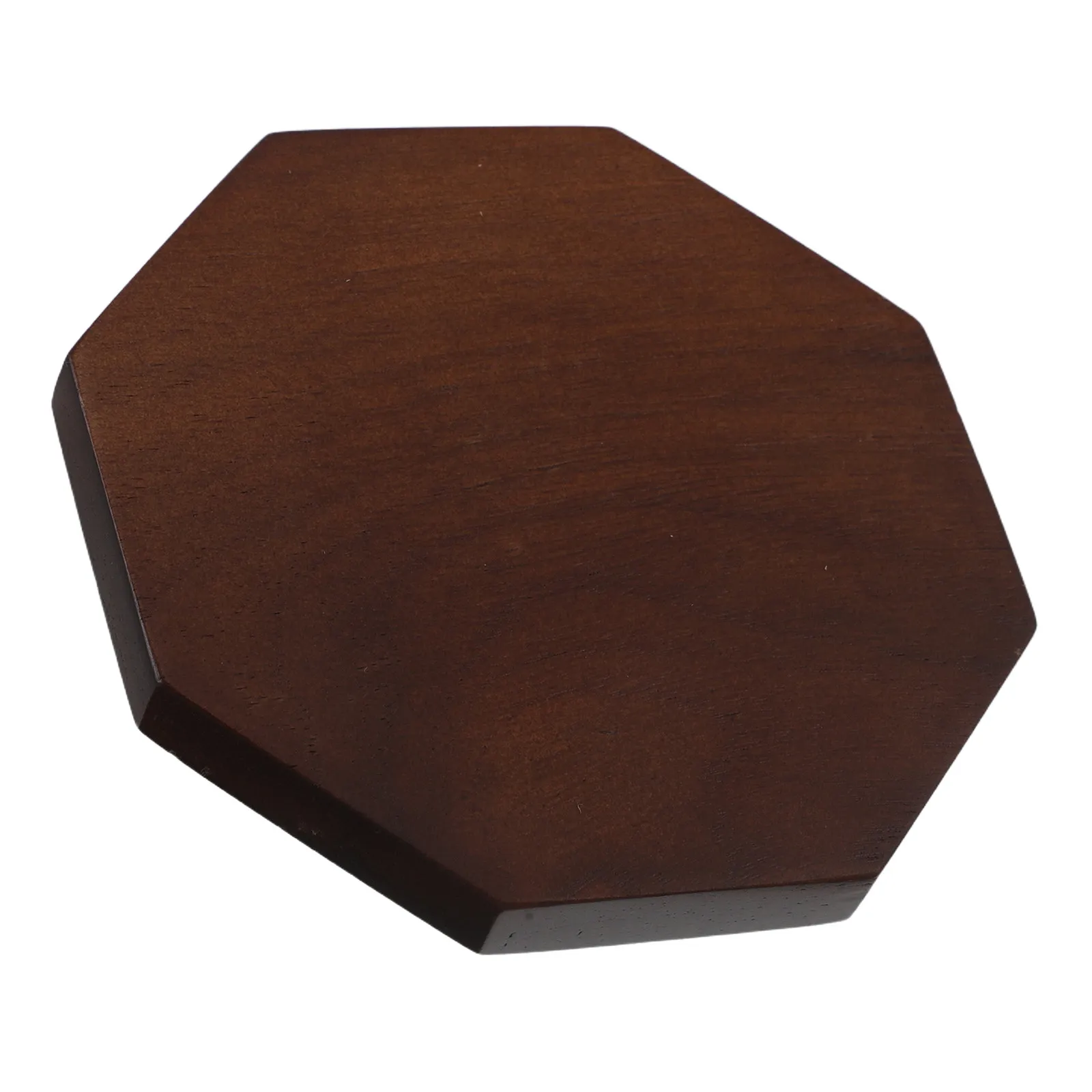 Solid Wood Display Base 4 Inch Polygonal Sturdy Platform for Action Figure Stand Collectibles Display Base Jewelry Organizer