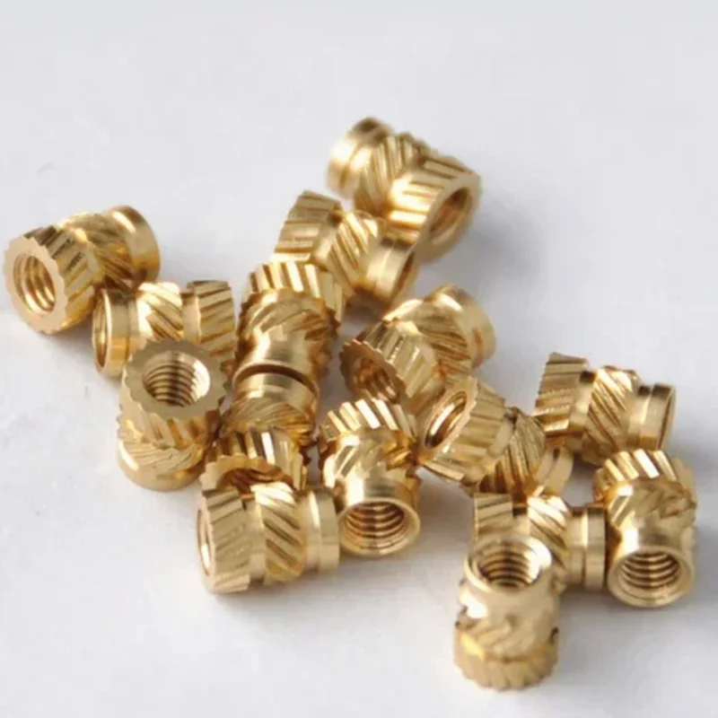 50/100pcs M3 M3*5.7-OD4.6 Thread Knurled Brass Threaded Heat Set Heat Resistant Insert Embedment Nut for 3D Printer Accessories