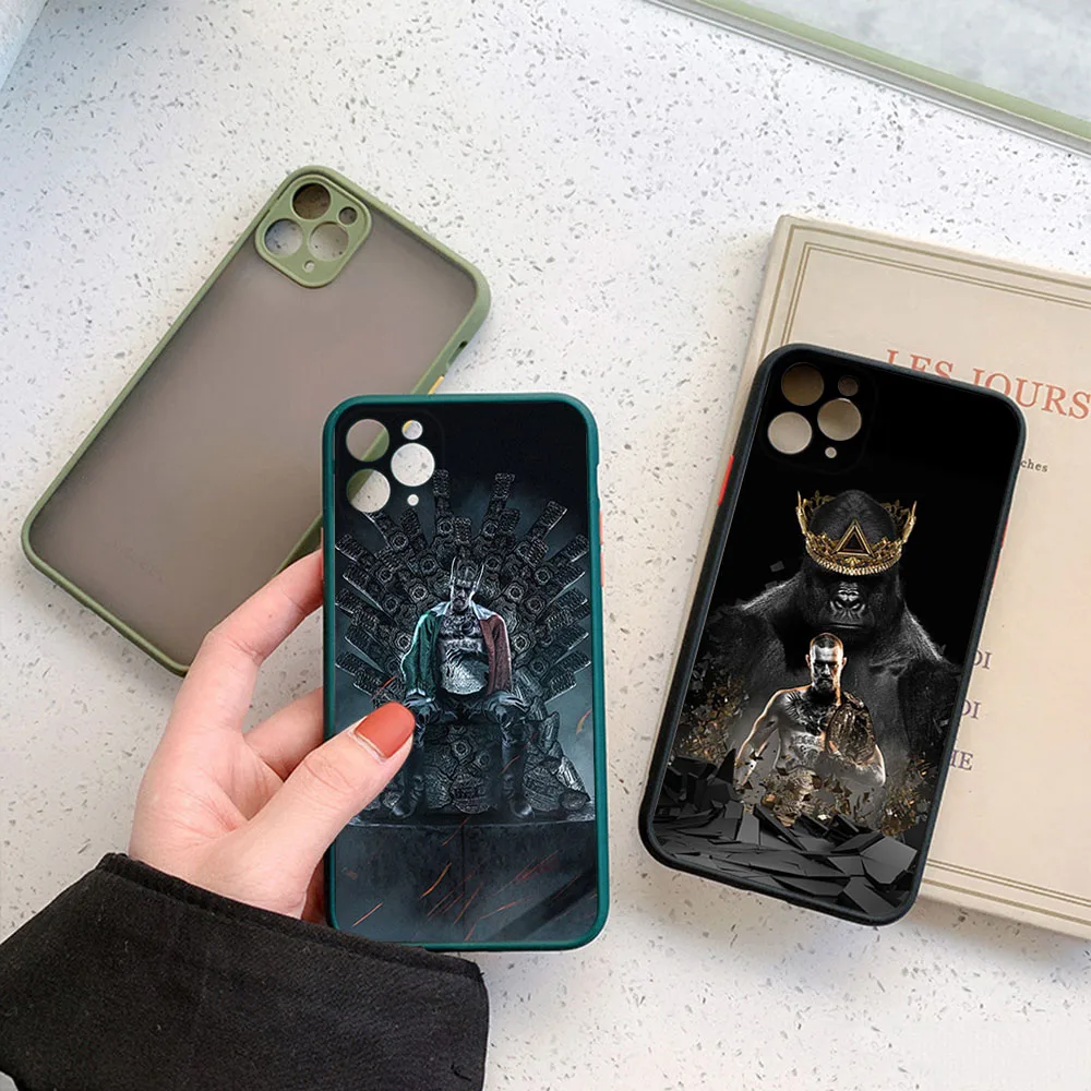 Phone Case For iPhone 14 13 12 Mini 11 15 Pro XS Max X XR SE 7 8 6S 6 Plus Conor Mcgregor King Translucent Matte Soft Back Cover