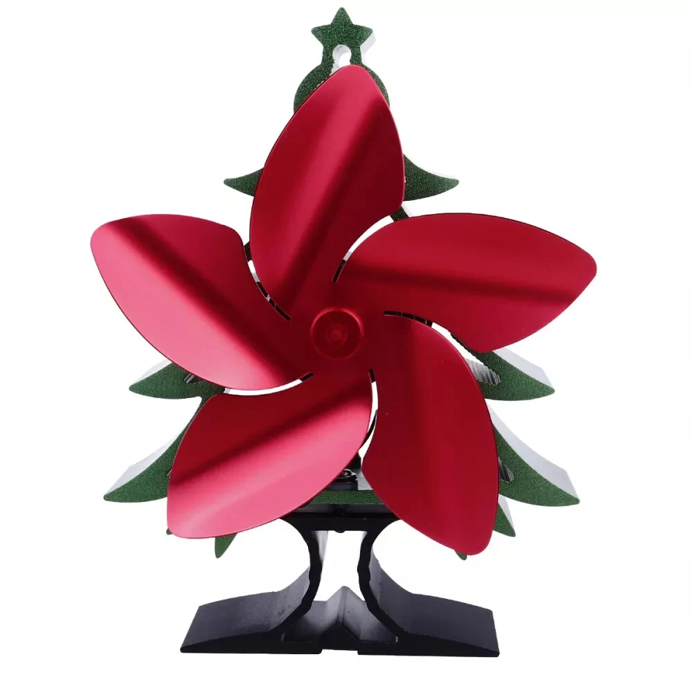 

Christmas Decoration As Shown In The Picture Christmas Fireplace Fan Air Circulation Fan 5-Blade Fan Automatic Operation