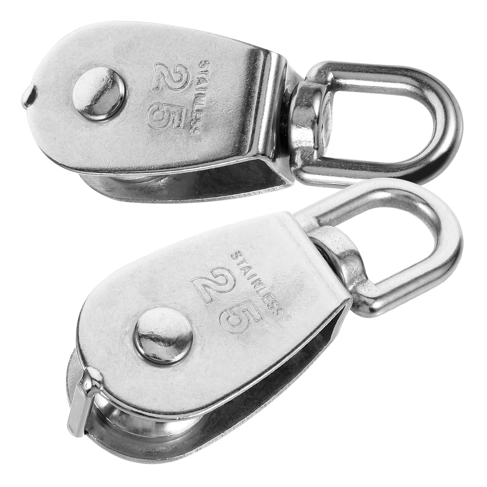 

2pcs Heavy Duty Pulley Block Small Cable Pulley Wheel Swivel Steel Lift Wheel Bearings Clothesline Rope Roller