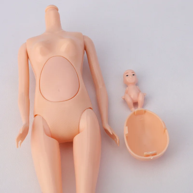 Girl Princess Pregnant Doll Toy Model Naked Big Belly Pregnant Baby Set Joints Movable Girl Play House Children's Puzzle Toys