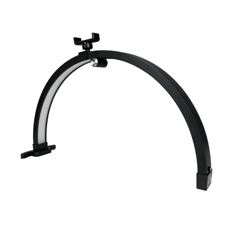 

22Inch Fill Light 20W Touch Control Half Moon Foldable Manicure Beauty Light With Phone Clip Black US Plug