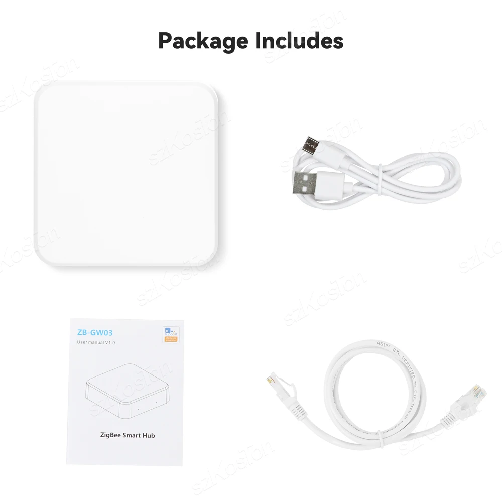 eWeLink APP ZigBee 3.0 Wired Gateway Hub RJ45 Network Cable Ethernet ZB to WiFi Bridge Hub Works with Alexa Google Alice Salute