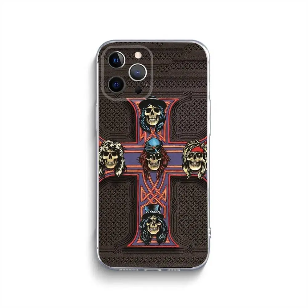 Чехол для телефона G-Guns n Roses Good Time для iPhone 16,15,14,13,12,11, Pro, Max, Xs, Xr, X,7,8, Plus, мини-силиконовый прозрачный чехол