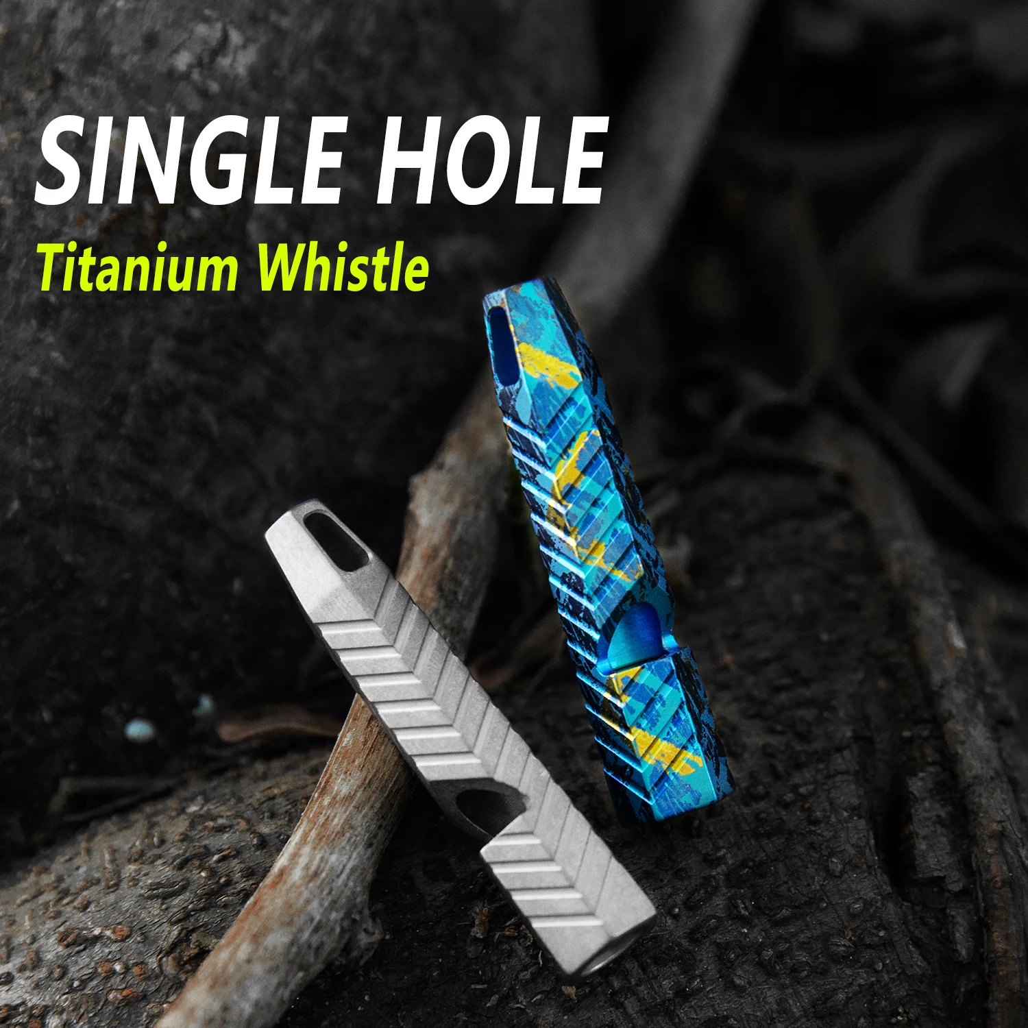 Titanium Alloy Whistle Single Tube High Decibel Explosive Sound Sports Training Referee's Post Outdoor EDC Tools