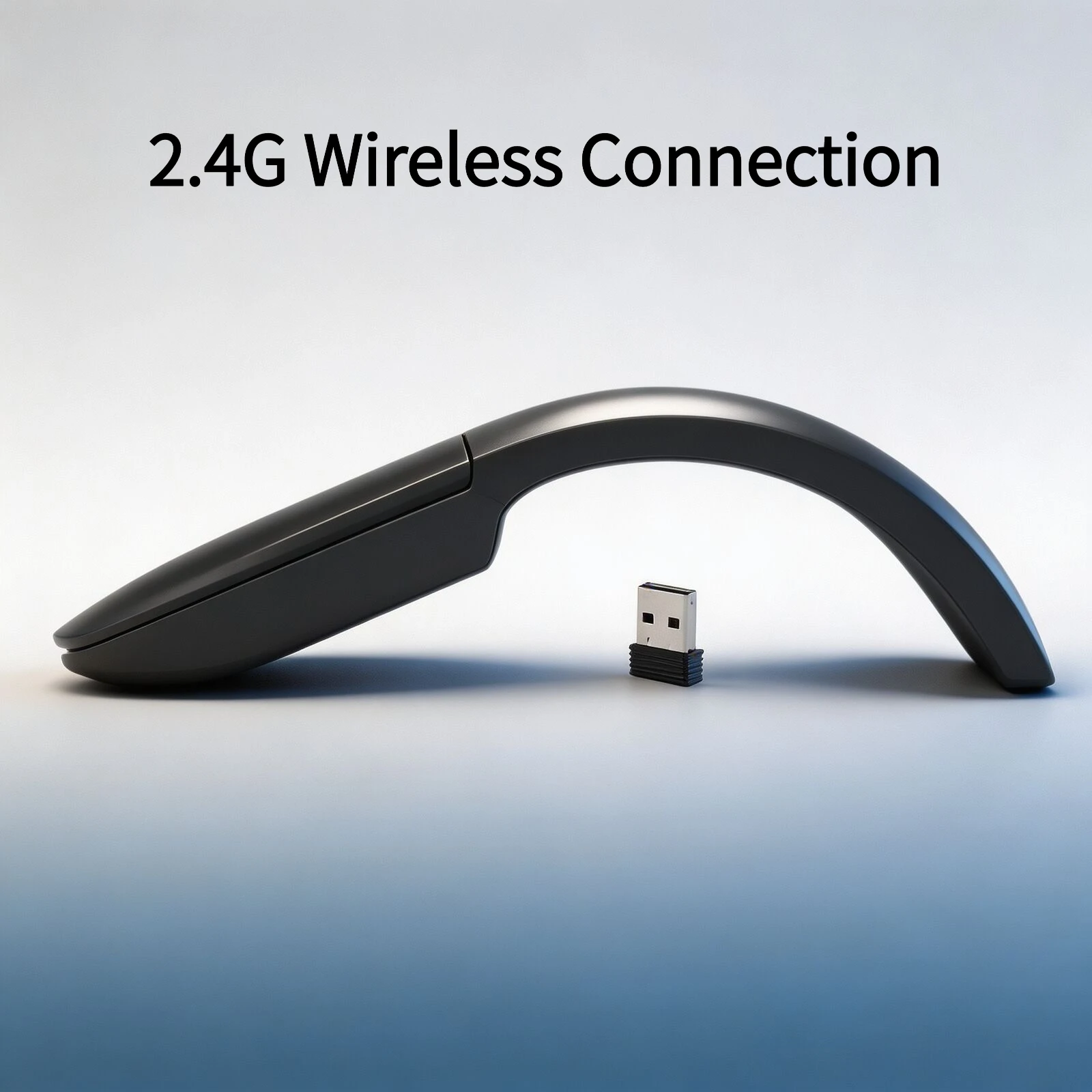 Foldable Wireless Mouse Silent Buttons 1600DPI Battery-powered Ergonomic Portable Mice For Laptop Tablet Desktop Office Work