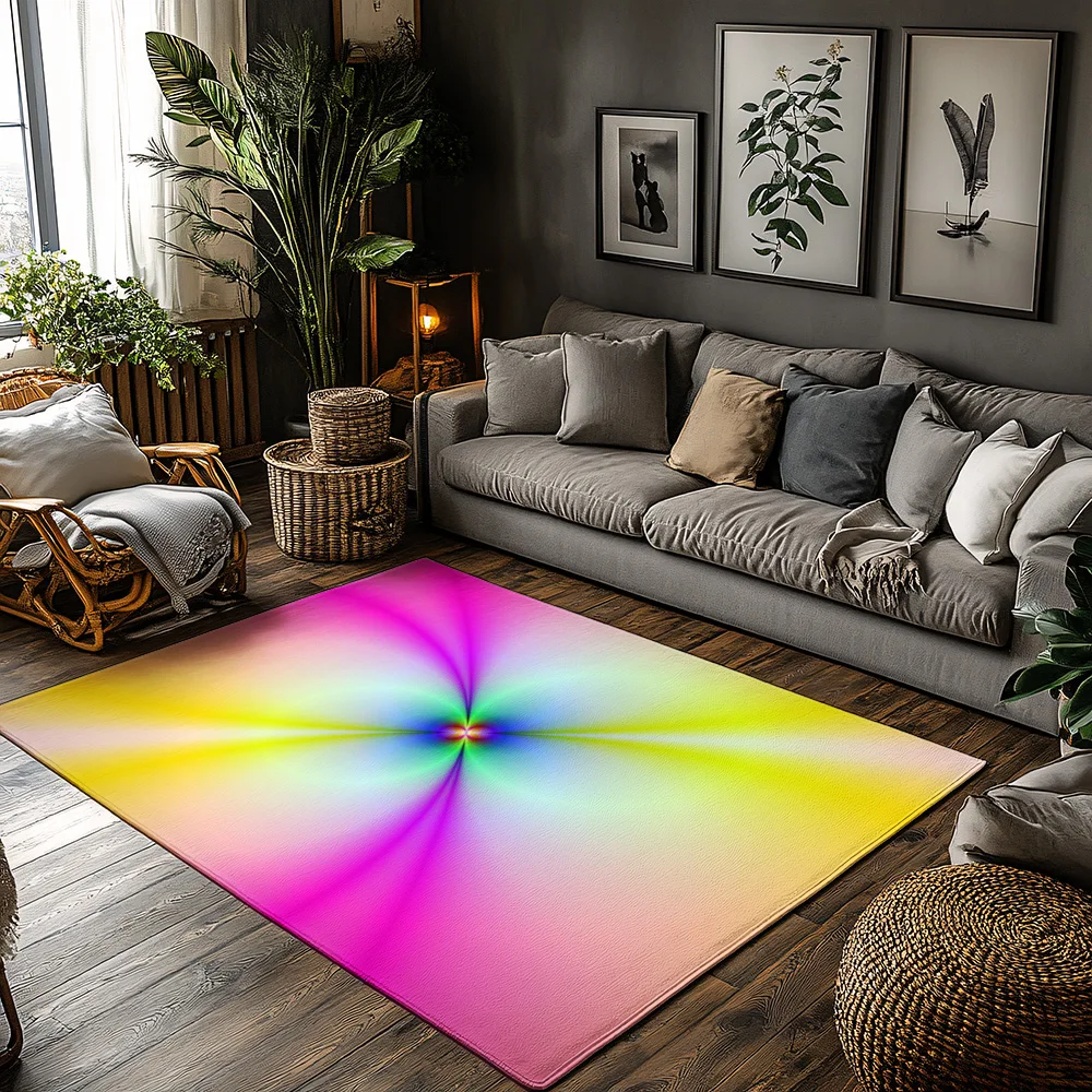 

Tuniu градиент красочный абстрактный струящийся коврик для дома, гостиной, спальни, кухни