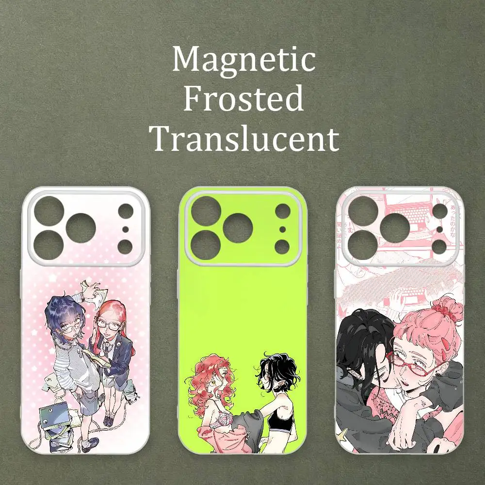 

Tgswiiwagaa MitsuAya Magnetic Matte Semi Clear Soft Case For MagSafe Shell iPhone 11 15 17 16 12 14 13 Pro Max