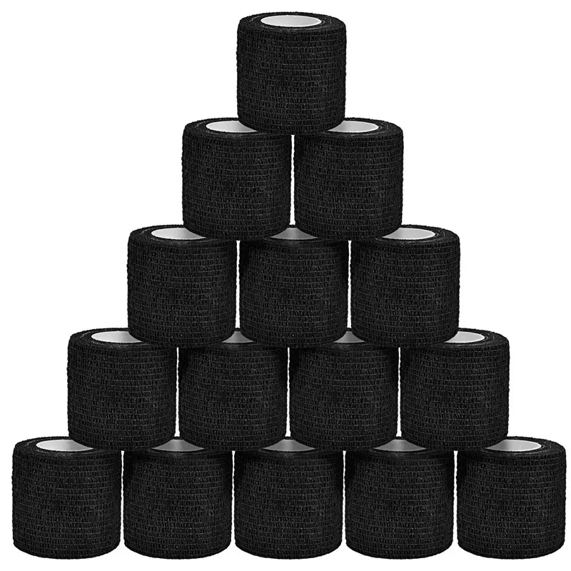 1-12pcs Sports Elastic Tattoo Grip Bandage Wraps Tapes Nonwoven Waterproof Self Adhesive Finger Protection Tattoo Accessories