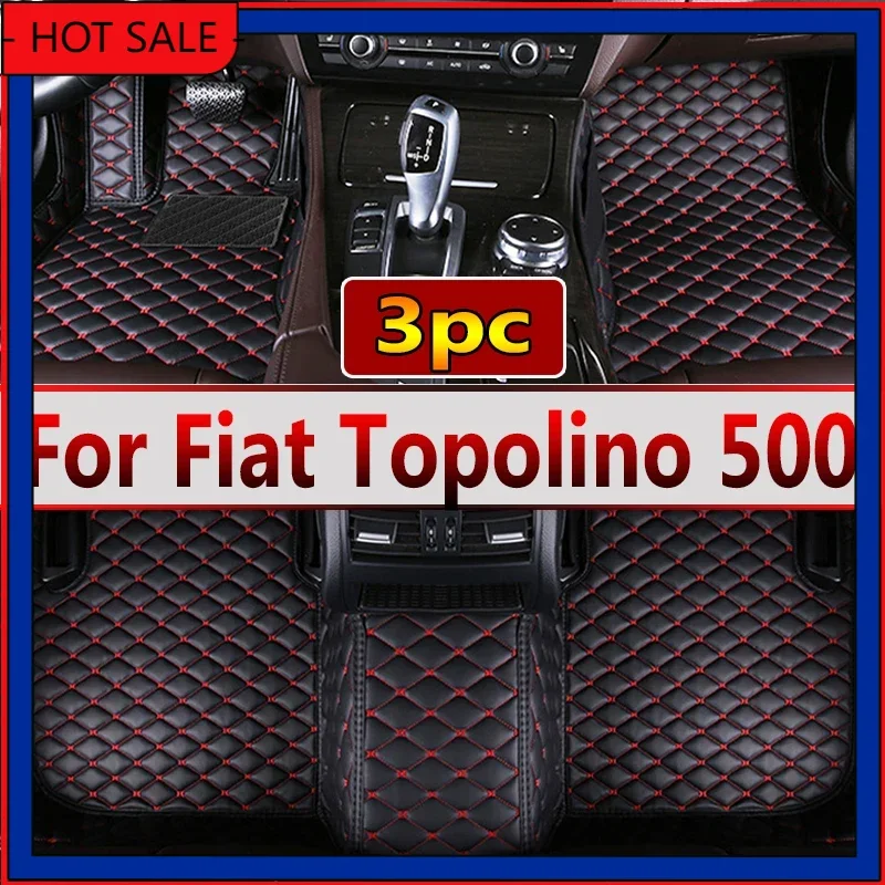 Car Floor Mats For Fiat Topolino 500 2012 2011 Auto Interiors Accessories Styling Custom Leather Front And Rear Side Foot Rugs