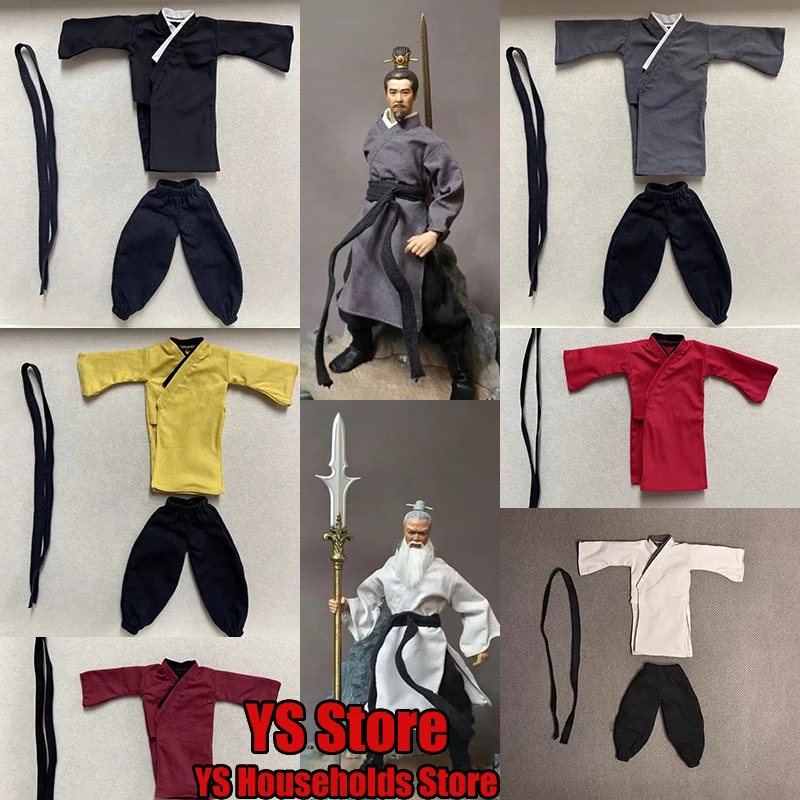 1/12 中国古代スタイルロングローブブルマ服セットおもちゃアクセサリー 6 "ローマンキー Notaman アクションフィギュアボディ装飾用