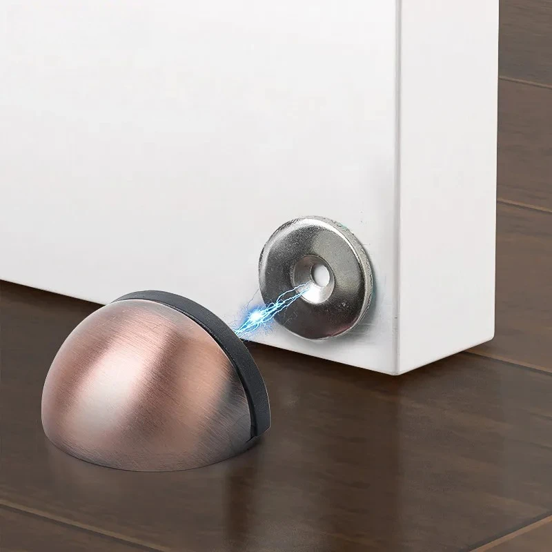 No Drill Door Stopper magnetic stainless steel bedroom Floor sticker Stop Silent Door Holder Wall Protector for home improvement