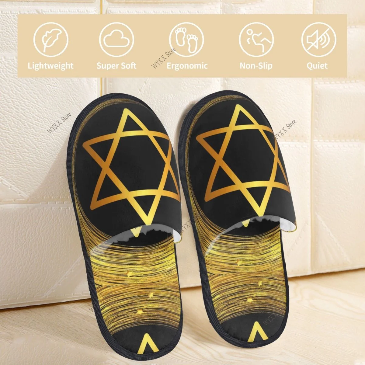 الرجال النساء أفخم شبشب منزل علم إسرائيل ديفيد ستار أحذية ناعمة دافئة المنزل الأحذية الخريف الشتاء #4