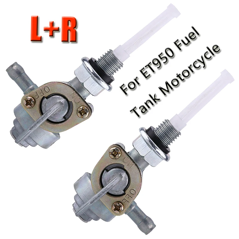 

2Pcs ATV Valve Tap Petcock Valve Generator Fuel Tank Shut Off Valve Left + Right For ET950 Fuel Tank Motorcycle