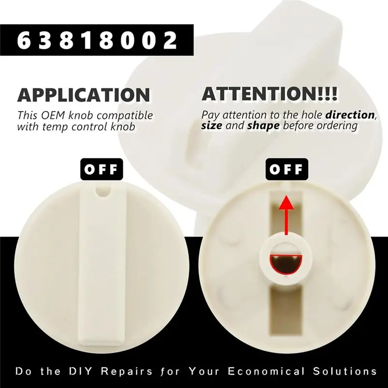 M04K Replacement Temp Control Knob For Wall Heater, Compatible With TPI63818002 Baseboard Heater, 1 PC
